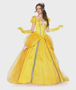 Belle Prinsessenjurk Geel Dames - Sprookjeskostuum voor Feest & Carnaval