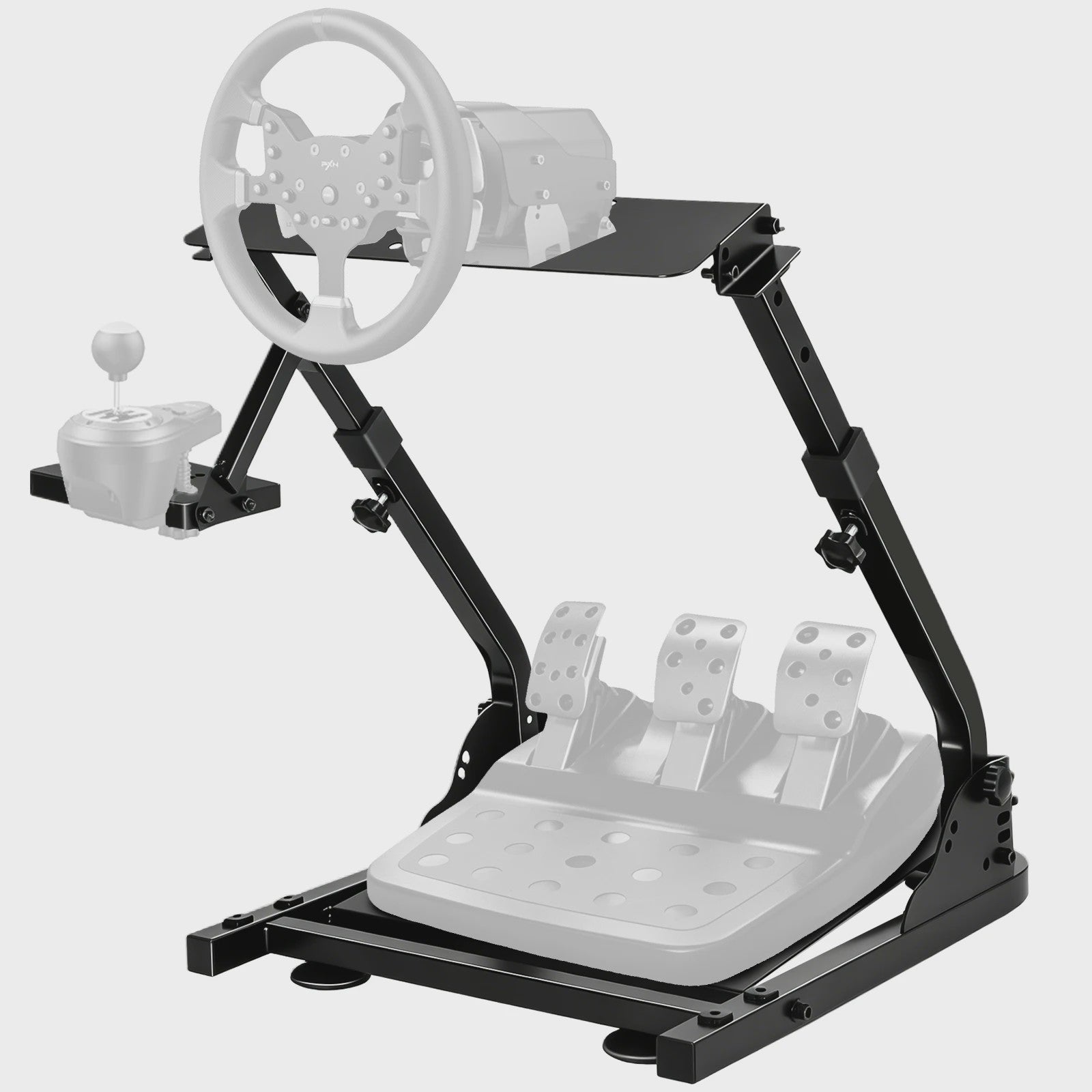 Opvouwbare Racing Wheel Stand van Carbon Staal met Shifter Mount - Compatibel met Logitech & Thrustmaster