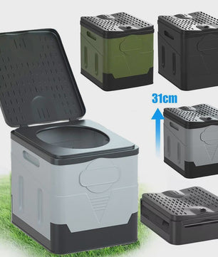 Draagbaar Opvouwbaar Toilet - Compact & Anti-geur voor Auto, Reizen & Noodgevallen
