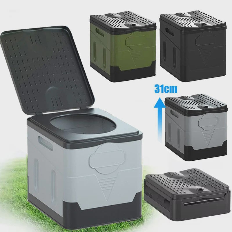 Draagbaar Opvouwbaar Toilet - Compact & Anti-geur voor Auto, Reizen & Noodgevallen