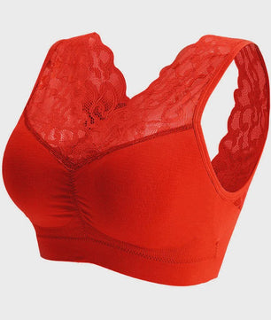 Comfortabele Seamless Lace Bralette voor Dames - Push-Up & Draadloos Sport BH