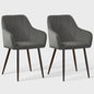 Stijlvolle Fauteuil met Armleuningen - Fluweel of Kunstleer, Zwarte Metalen Poten - Modern Design
