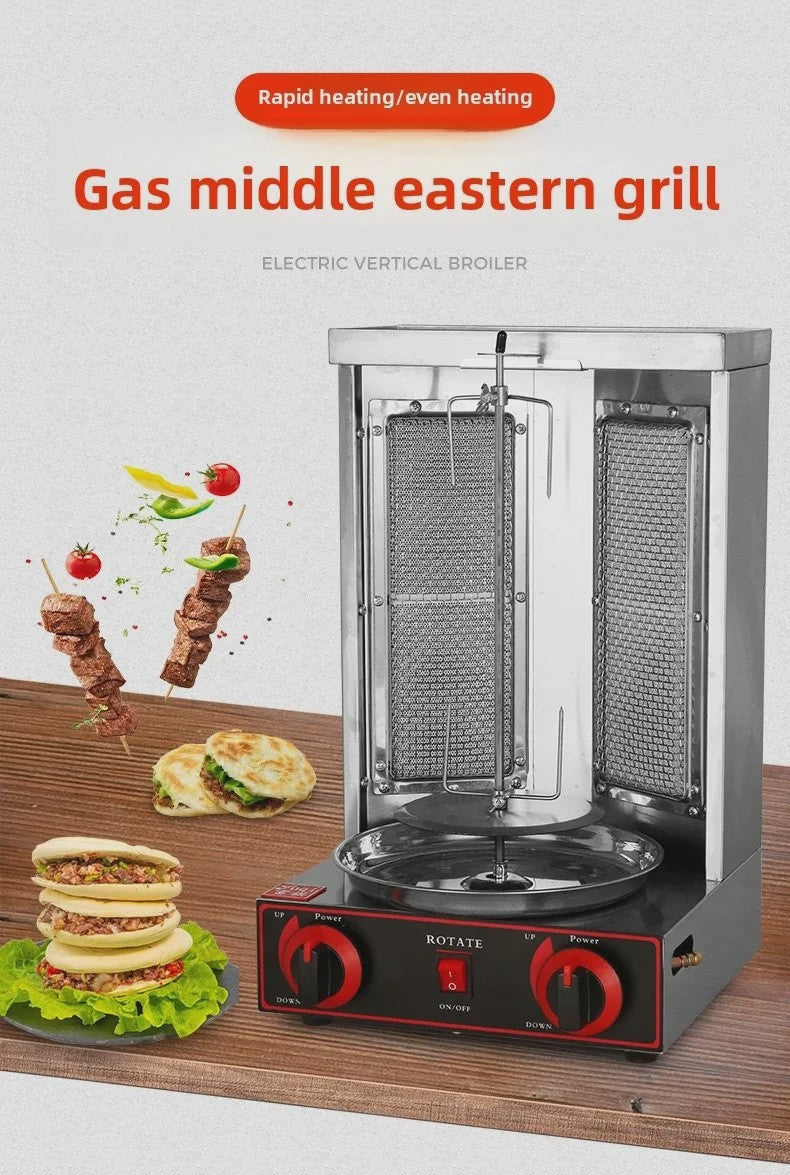 Professionele RVS Kebab & Doner Grill - Automatisch Roterend 220V