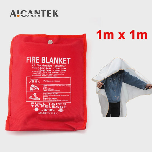 1m x 1m Glasvezel Branddeken - Vlamvertragend en Veilig voor Noodgevallen