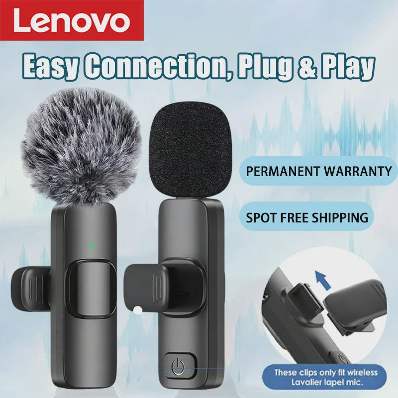 Draadloze Lavalier Microfoon - Mini Draagbaar voor iPhone & Android