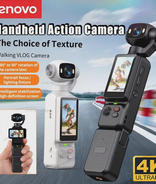 4K Handheld Gimbal Actiecamera met 180° Draaibare Lens - Anti-shake Pocket Vlog Camera