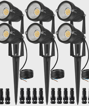 Waterdichte LED Tuinspot 7W Warm Wit met Grondspies - IP65 Buitenverlichting