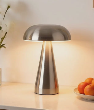 Retro Mushroom Tafellamp - LED, Touch Control, 3 Kleuren, Oplaadbaar