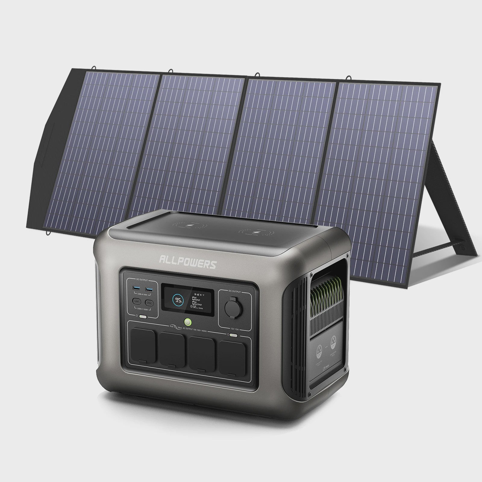 ALLPOWERS R1500 Power Station 1152Wh met 100W/200W/400W Zonnepaneel - Draagbare Energie voor Camping & Tuinfeest