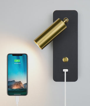 Moderne LED Wandlamp 7W met USB-poort en Schakelaar - Scandinavisch Design voor Slaapkamer & Woonkamer