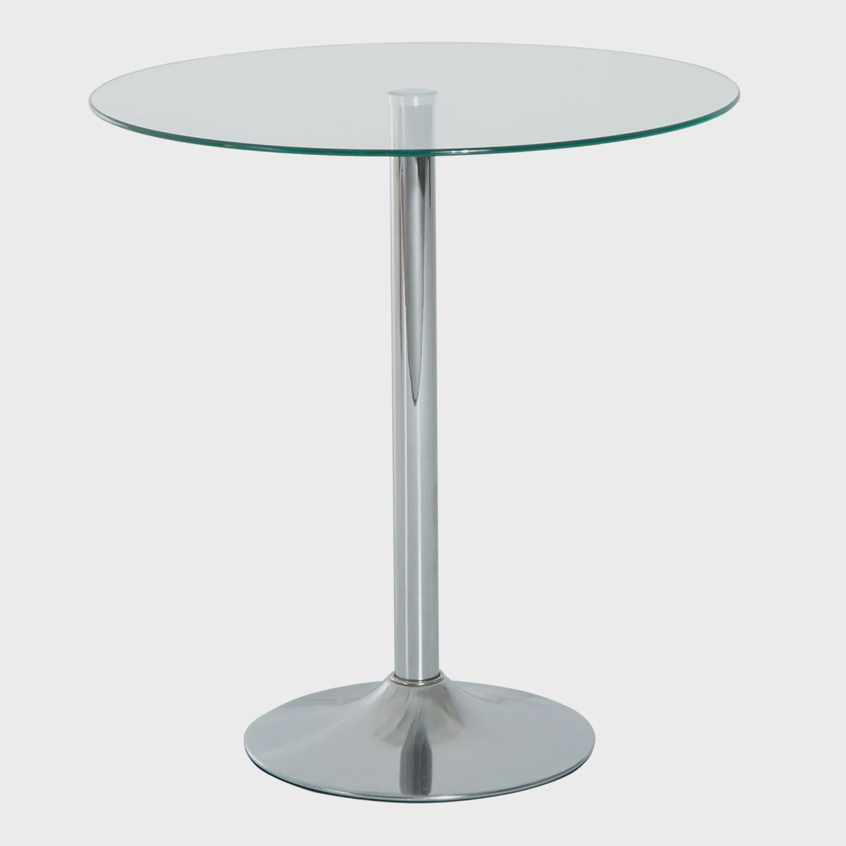 Ronde Eettafel met Glazen Tafelblad - Compact voor 2 Personen