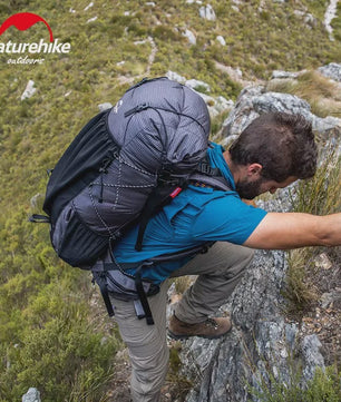 Naturehike Rock Rugzak 60L - Ultralicht, Waterdicht, met Frame & Regenhoes voor Hiking & Outdoor