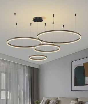 Moderne LED Plafondlamp Ring - Goud & Zwart - Minimalistisch Design