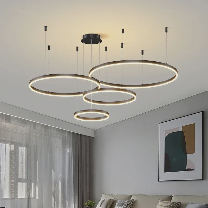 Moderne LED Plafondlamp Ring - Goud & Zwart - Minimalistisch Design