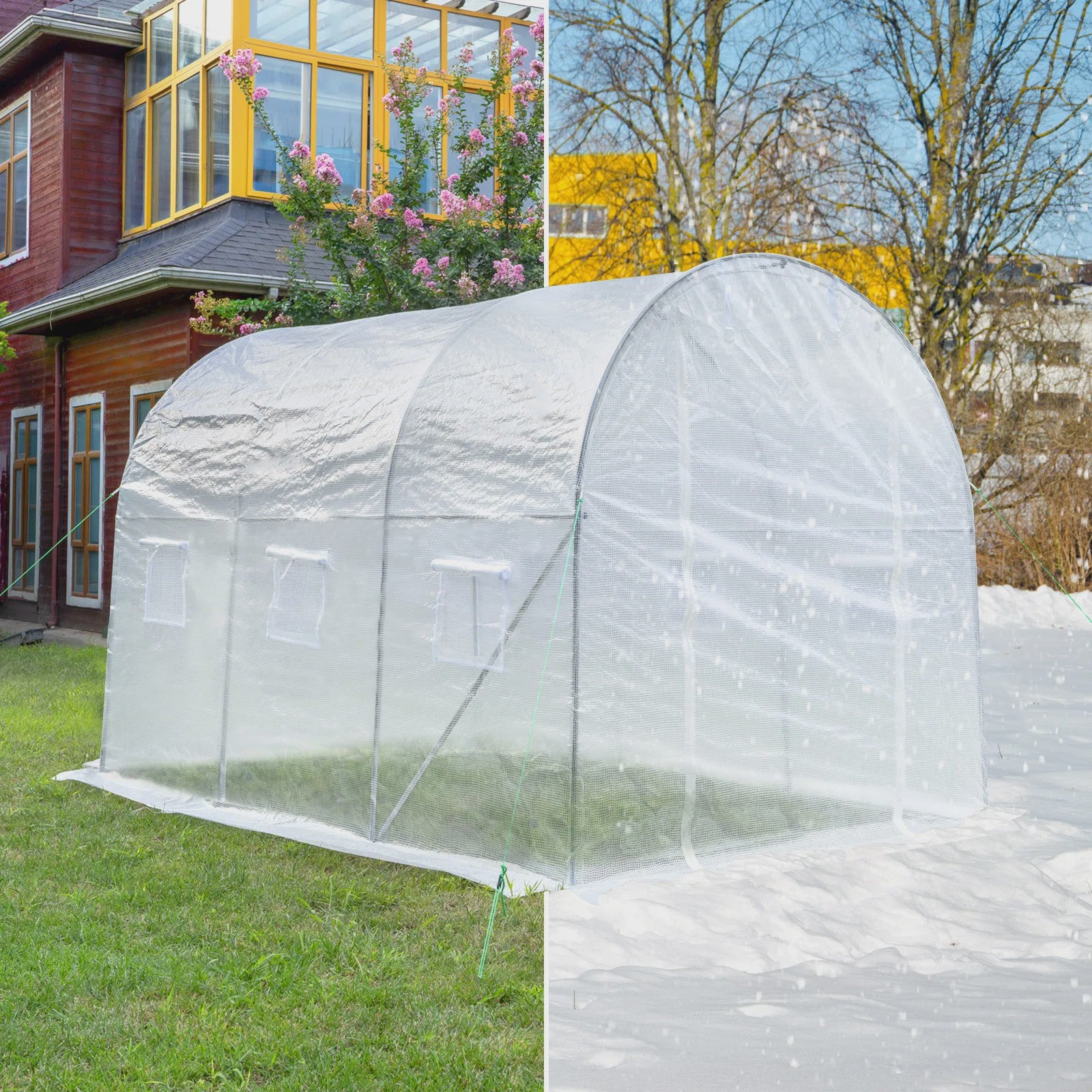WOLTU Tunnelkas 300x200x200cm - Winterharde Polytunnel voor Groenten, Fruit & Bloemen