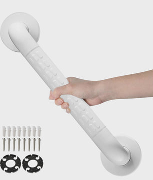 Antislip Beugel 35cm Wit RVS - Veiligheidshandgreep met Fluoriserende Ring voor Badkamer & Douche