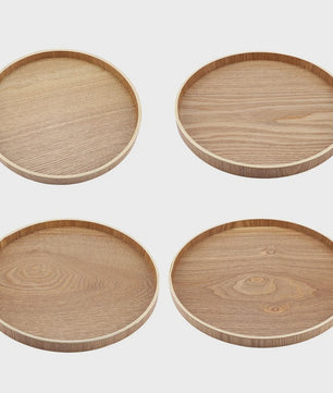 Houten Serveerschaal Rond - Stijlvol voor Thee, Fruit, Snacks & Decoratie