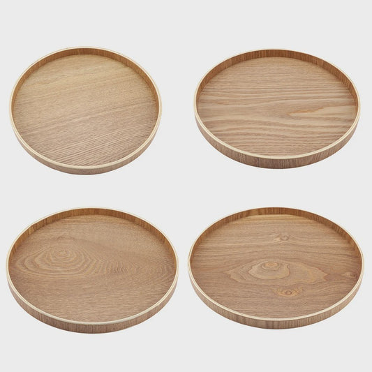 Houten Serveerschaal Rond - Stijlvol voor Thee, Fruit, Snacks & Decoratie