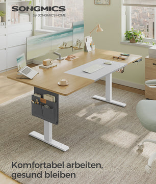 SONGMICS Elektrisch In Hoogte Verstelbaar Bureau 180x80 cm met USB-C en Geheugenfunctie