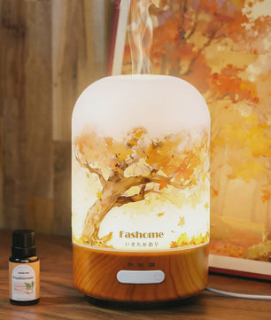 Luxe Glazen Aroma Diffuser met Nachtlampje - 100ml Ultrasone Luchtbevochtiger