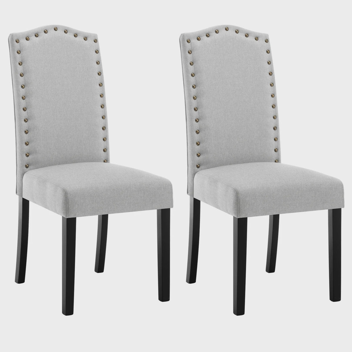 Set van 2 Gestoffeerde Eetkamerstoelen met Hoge Rugleuning - Stijlvol Design voor Woonkamer, Keuken of Hotel