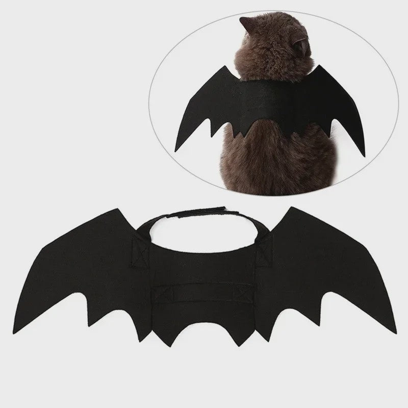 Zwarte Vleermuisvleugels Kostuum voor Kat en Hond - Feestelijke Cosplay Outfit