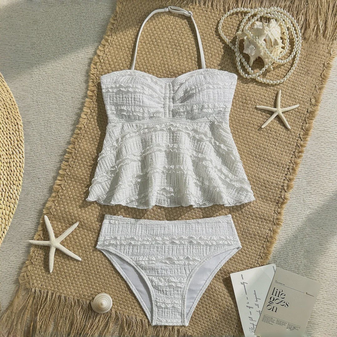 Zwemset Meisjes 2-delig Effen Kleur Tankini Badpak voor 8-16 Jaar - Zomer Strand Outfit