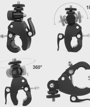 Universele Klemhouder met 360° Rotatie voor Camera's en Fietssturen