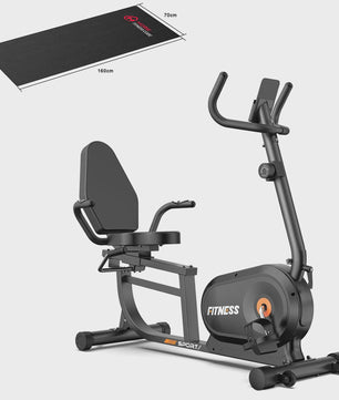 Gartistgo Hometrainer: 5-in-1 Recumbent Fiets met 16 Weerstandsniveaus, Rugleuning & LCD