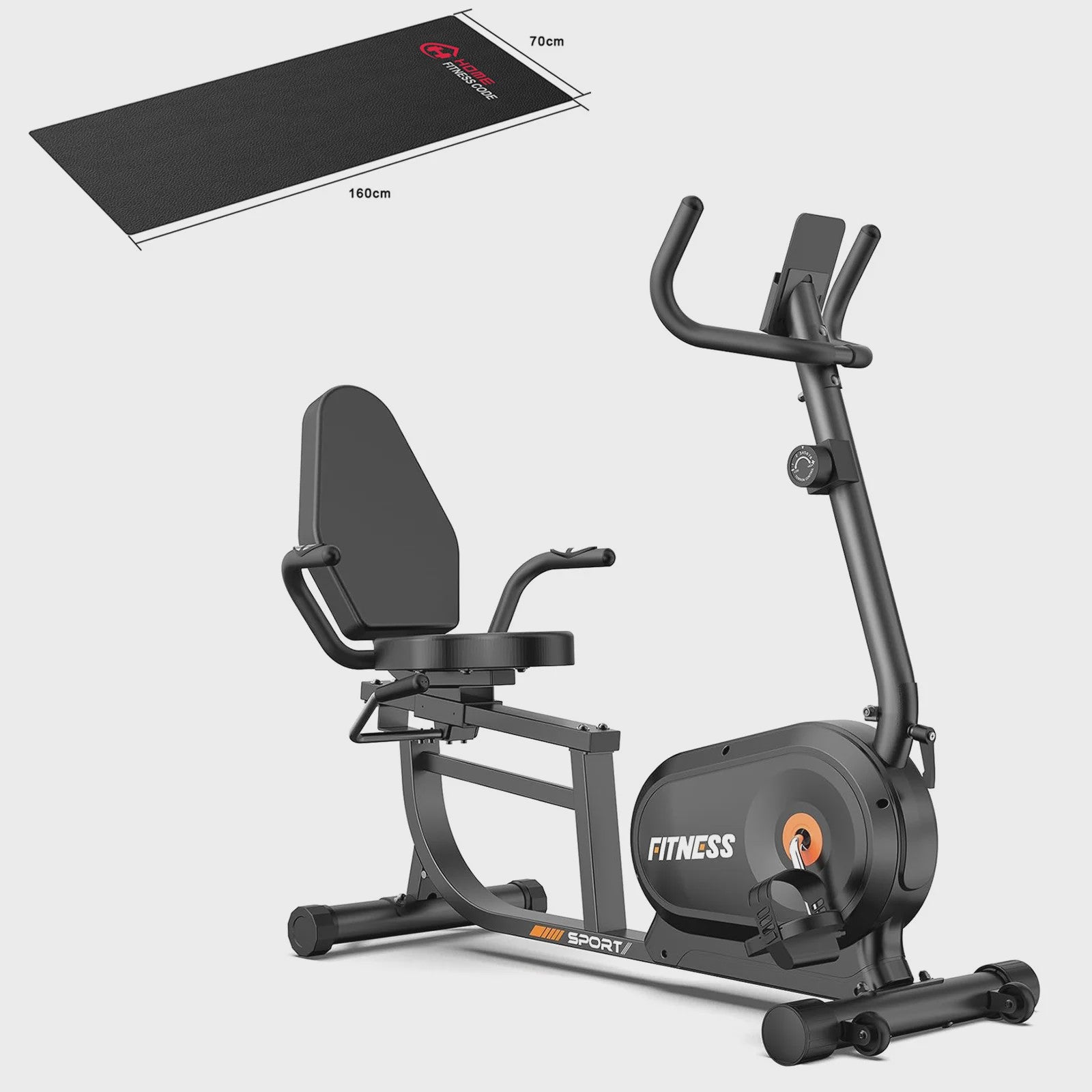 Gartistgo Hometrainer: 5-in-1 Recumbent Fiets met 16 Weerstandsniveaus, Rugleuning & LCD