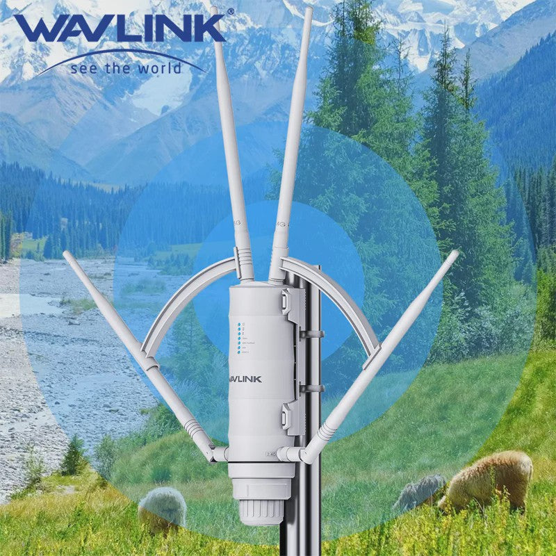 WAVLINK Outdoor WiFi Extender AC1200/AX1800/AX3000 Mesh Router - IP65/67 Waterdicht, Lange Afstand, POE