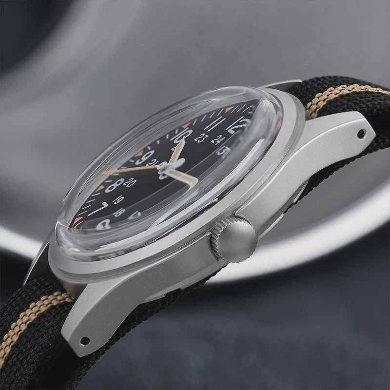 Militado ML07 Vintage Herenhorloge - 36mm Quartz met Bubble Crystal & AR Coating