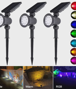 Solar LED Tuin Spots (2 stuks) - Verstelbaar, Waterdicht & Automatisch Verlichtend