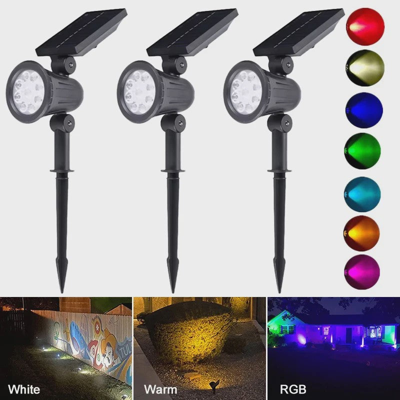 Solar LED Tuin Spots (2 stuks) - Verstelbaar, Waterdicht & Automatisch Verlichtend