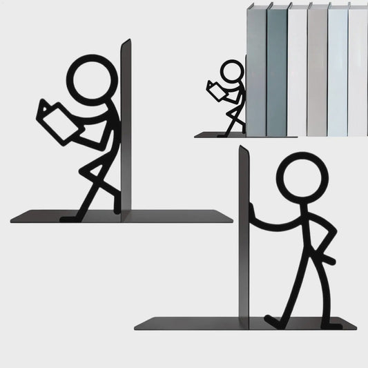 Unieke Metalen Boekensteunen - Abstracte Kunst & Decoratie voor Boekenkasten