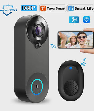 Slimme WiFi Video Deurbel met 1080P HD Camera, Nachtzicht en Bewegingsdetectie