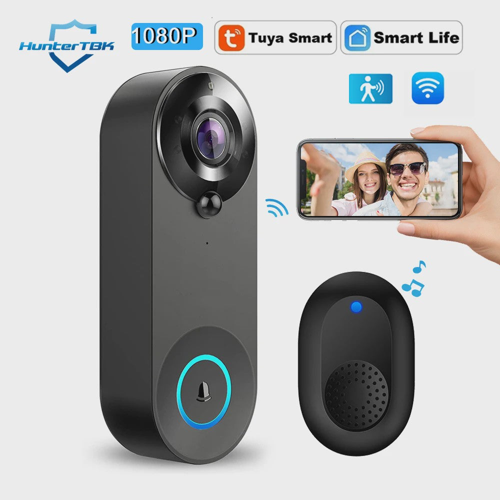 Slimme WiFi Video Deurbel met 1080P HD Camera, Nachtzicht en Bewegingsdetectie