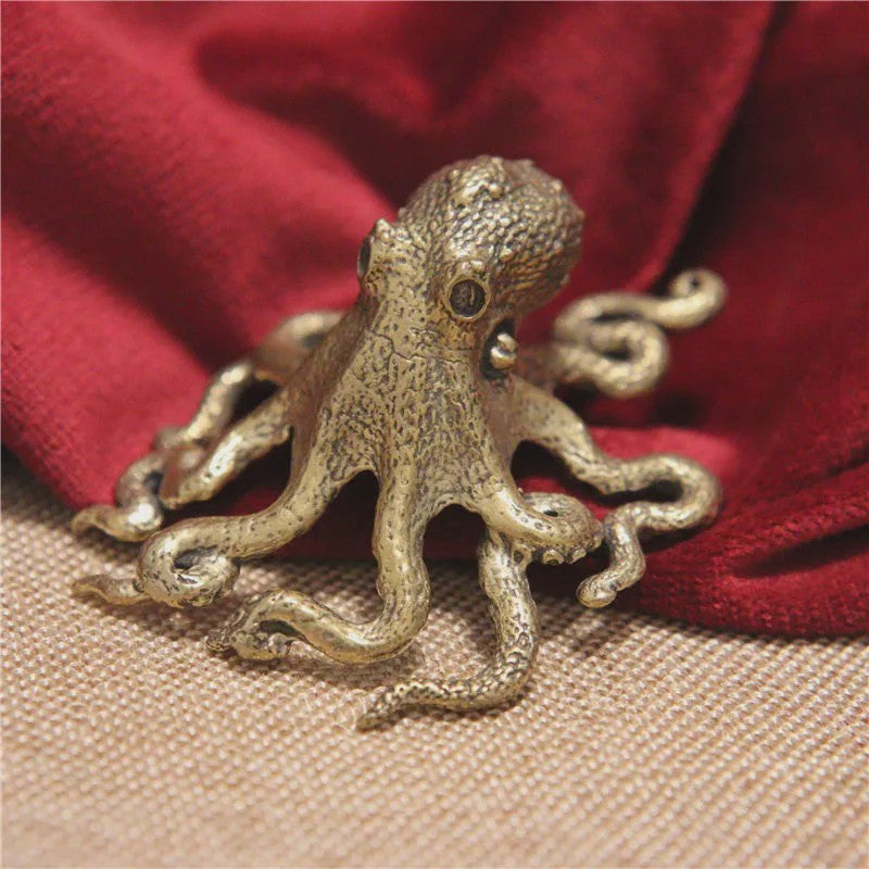 Retro Messing Octopus Ornament - Creatieve Zeedier Bureau Decoratie & Uniek Cadeau