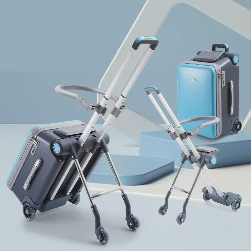 Multifunctionele Kinder Reiskoffer: Zitten, Rijden & Waterdicht