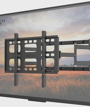 Universele TV Muurbeugel met Dubbele Arm - Volledig Beweegbaar voor 40-85 Inch Schermen