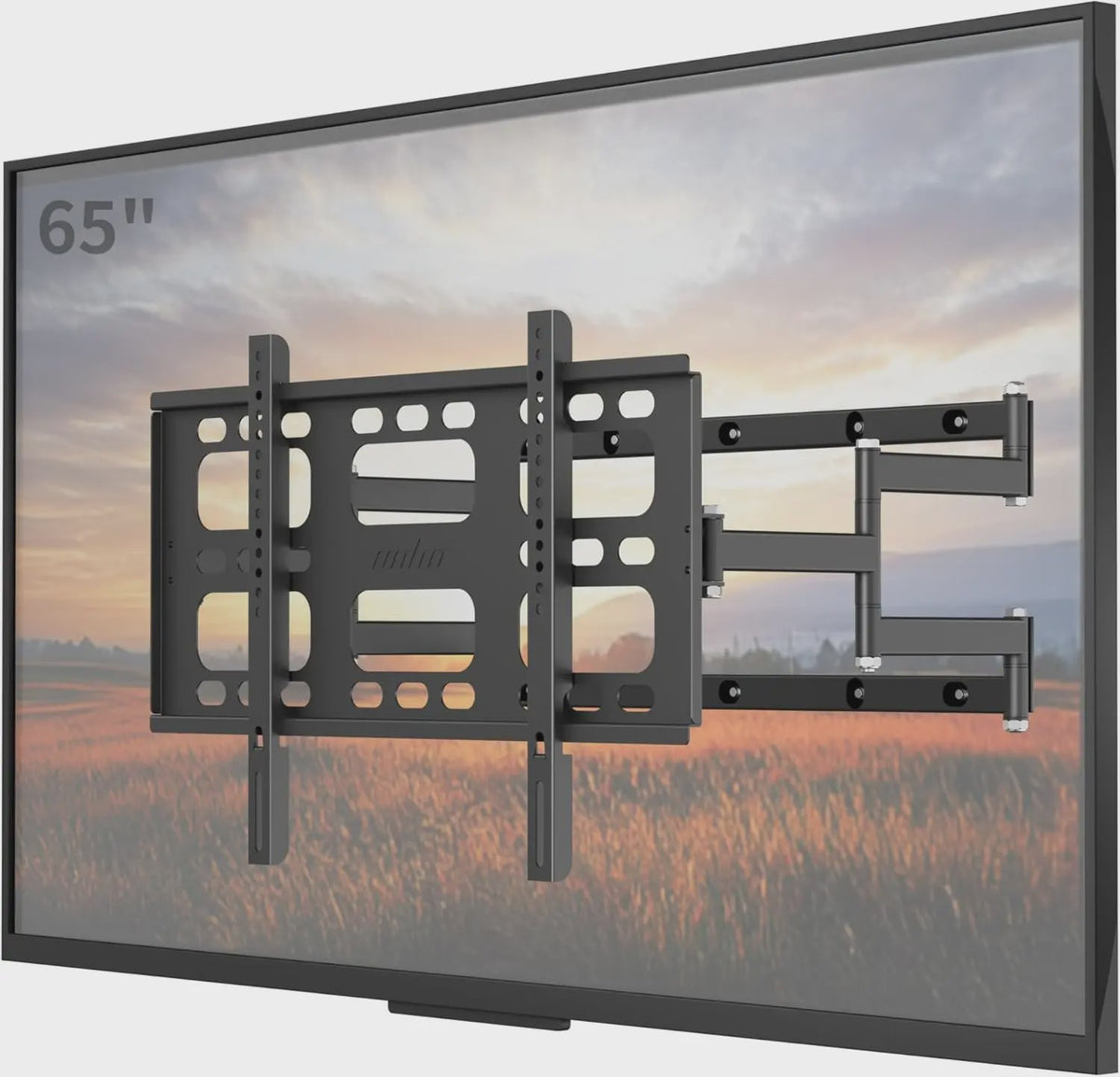 Universele TV Muurbeugel met Dubbele Arm - Volledig Beweegbaar voor 40-85 Inch Schermen