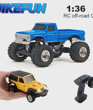 1:36 RC Crawler Off-Road Auto 4WD Elektrisch Afstandsbediening Voertuig met LED Verlichting - RTR