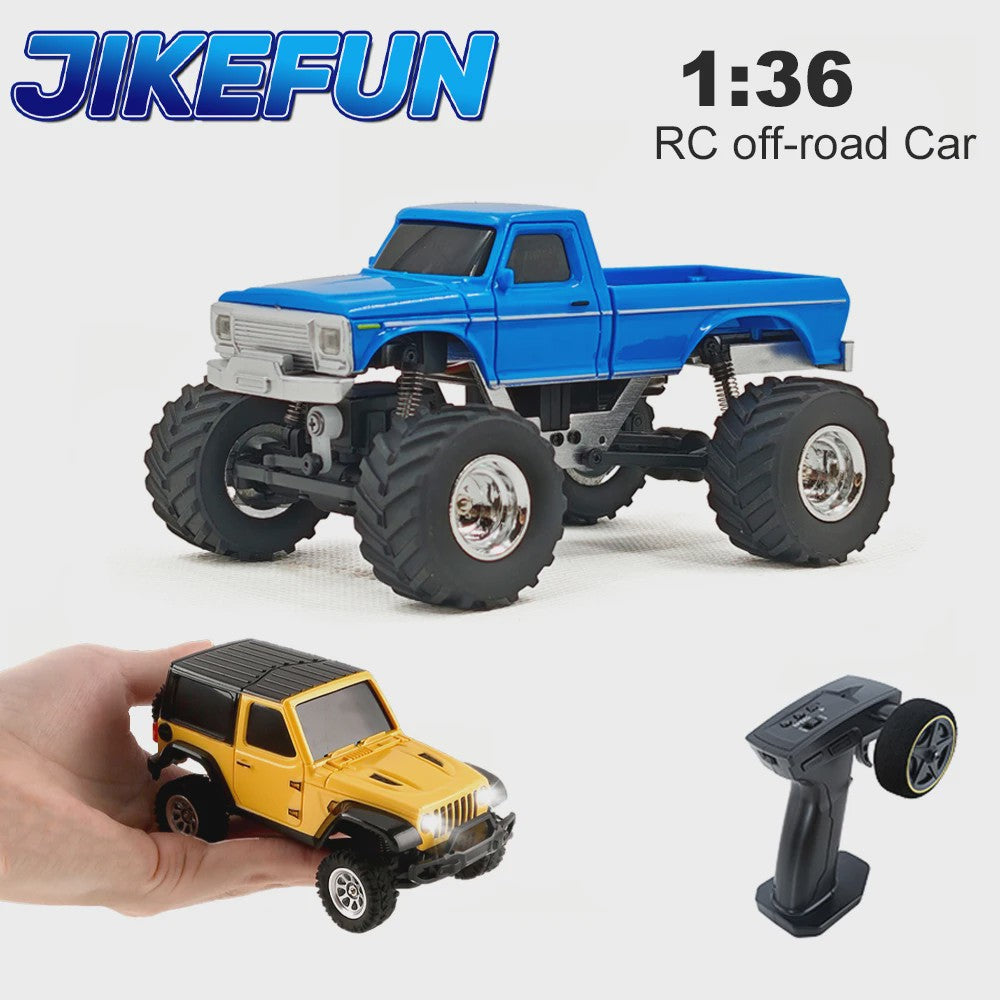 1:36 RC Crawler Off-Road Auto 4WD Elektrisch Afstandsbediening Voertuig met LED Verlichting - RTR