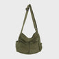 Vintage Canvas Schoudertas Dames - Ruime Crossbody Tas voor Reizen & Mode