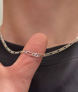 Stijlvolle 3mm Figaro Ketting voor Heren - Roestvrij Staal