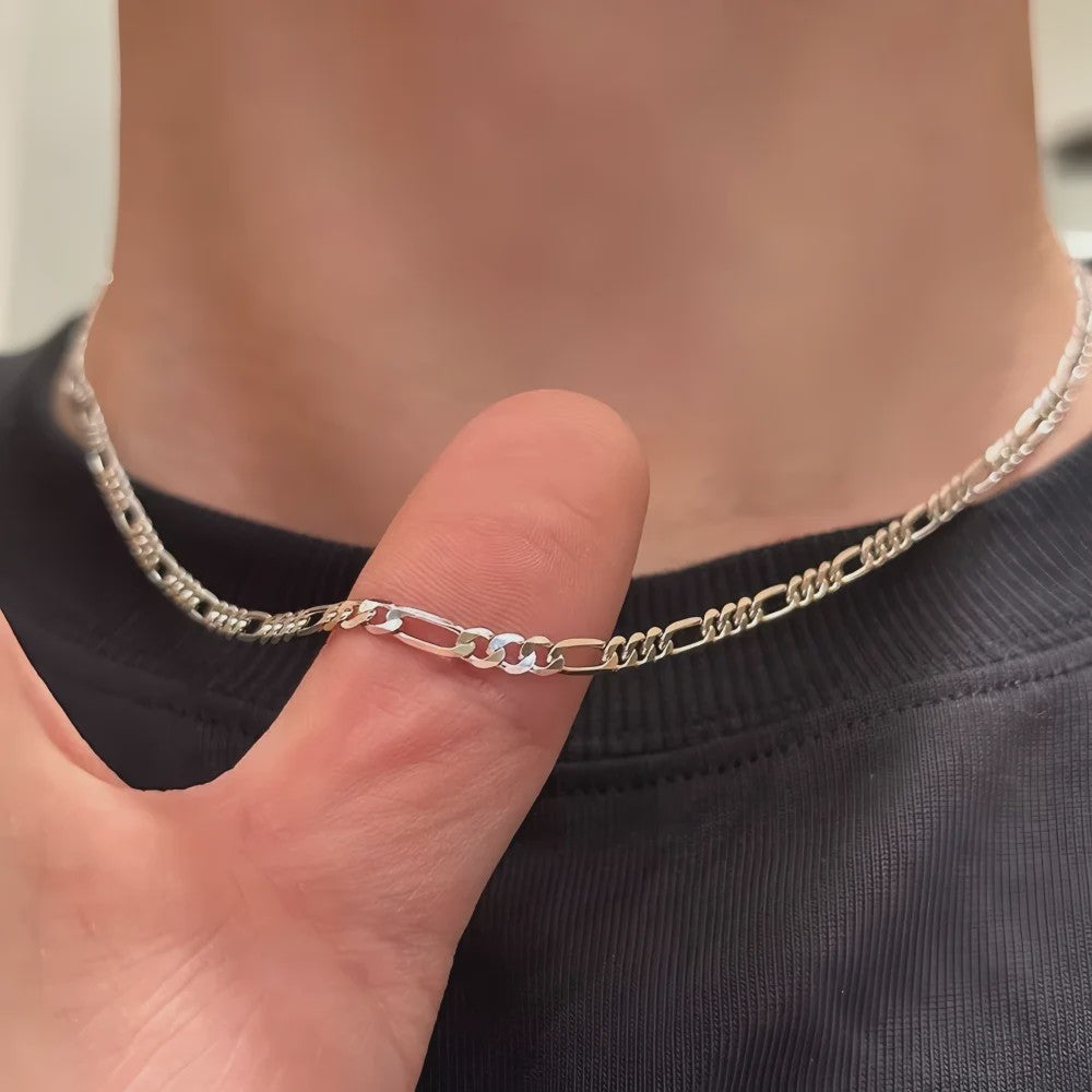 Stijlvolle 3mm Figaro Ketting voor Heren - Roestvrij Staal
