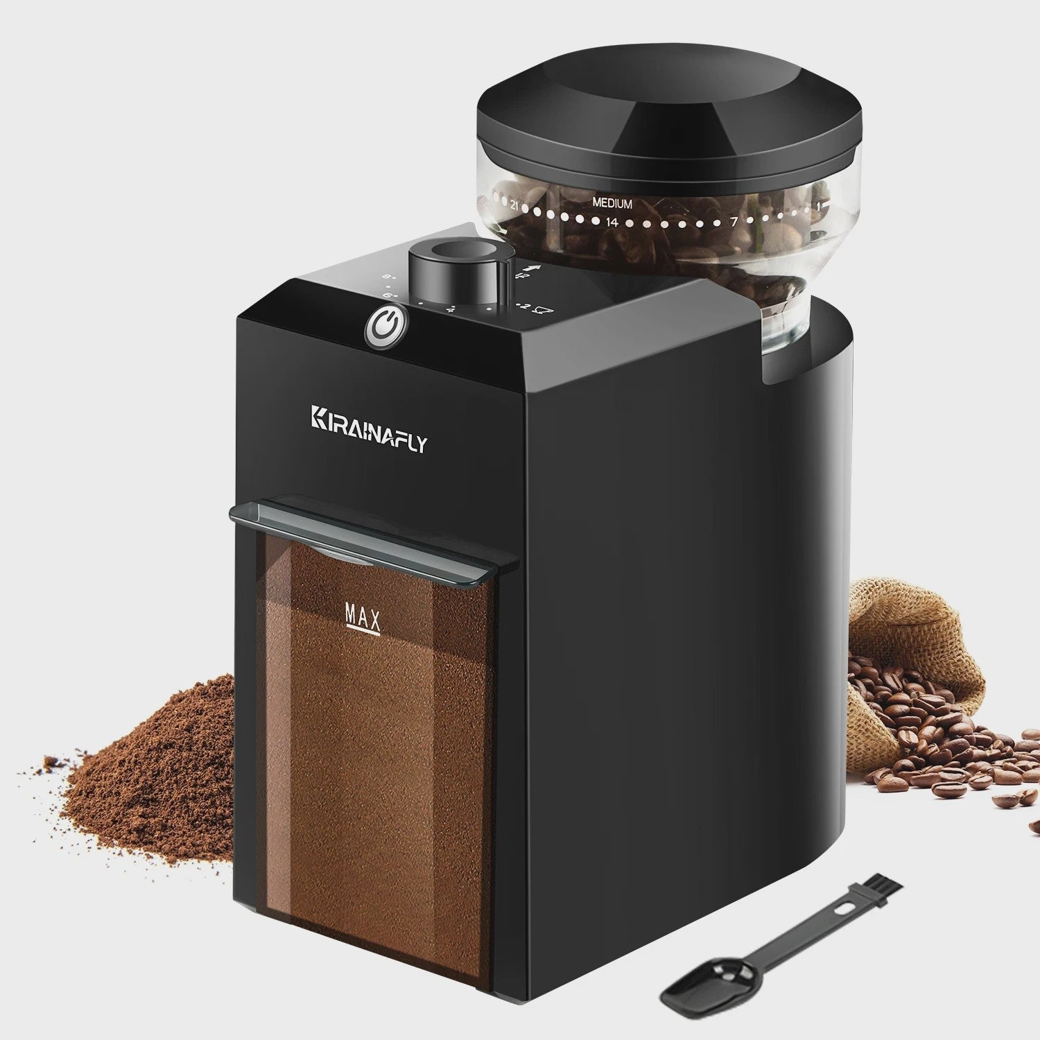 Elektrische Koffiemolen met 28 Instellingen voor Espresso, French Press & Filterkoffie