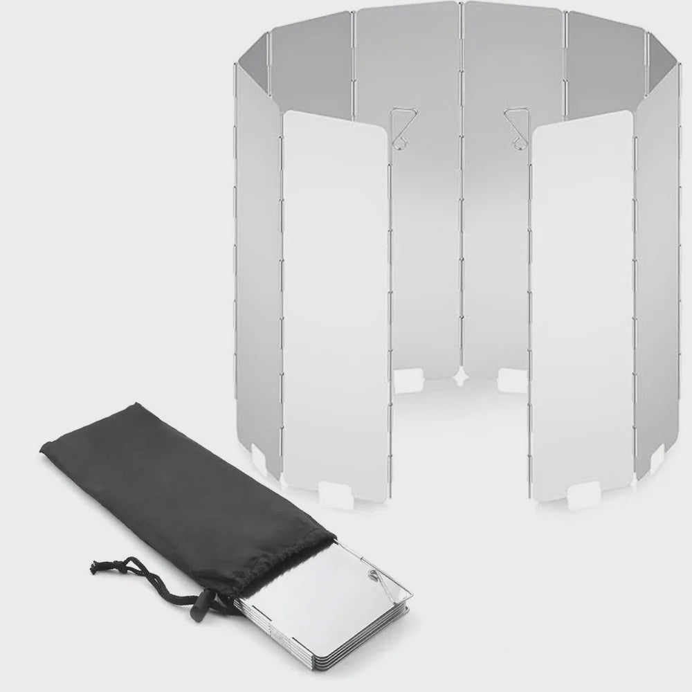 Opvouwbaar Windscherm voor Camping Gasfornuis - Lichtgewicht & Verstelbaar