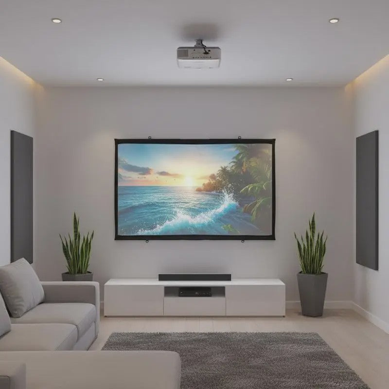 60 inch Projectiescherm Wandmontage 4:3 HD Draagbaar voor Buitenfeesten
