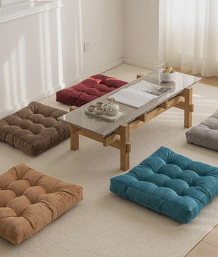 Comfortabel Vierkant Vloerkussen - Dikke Zachte Zitmat voor Meditatie, Yoga & Ontspanning